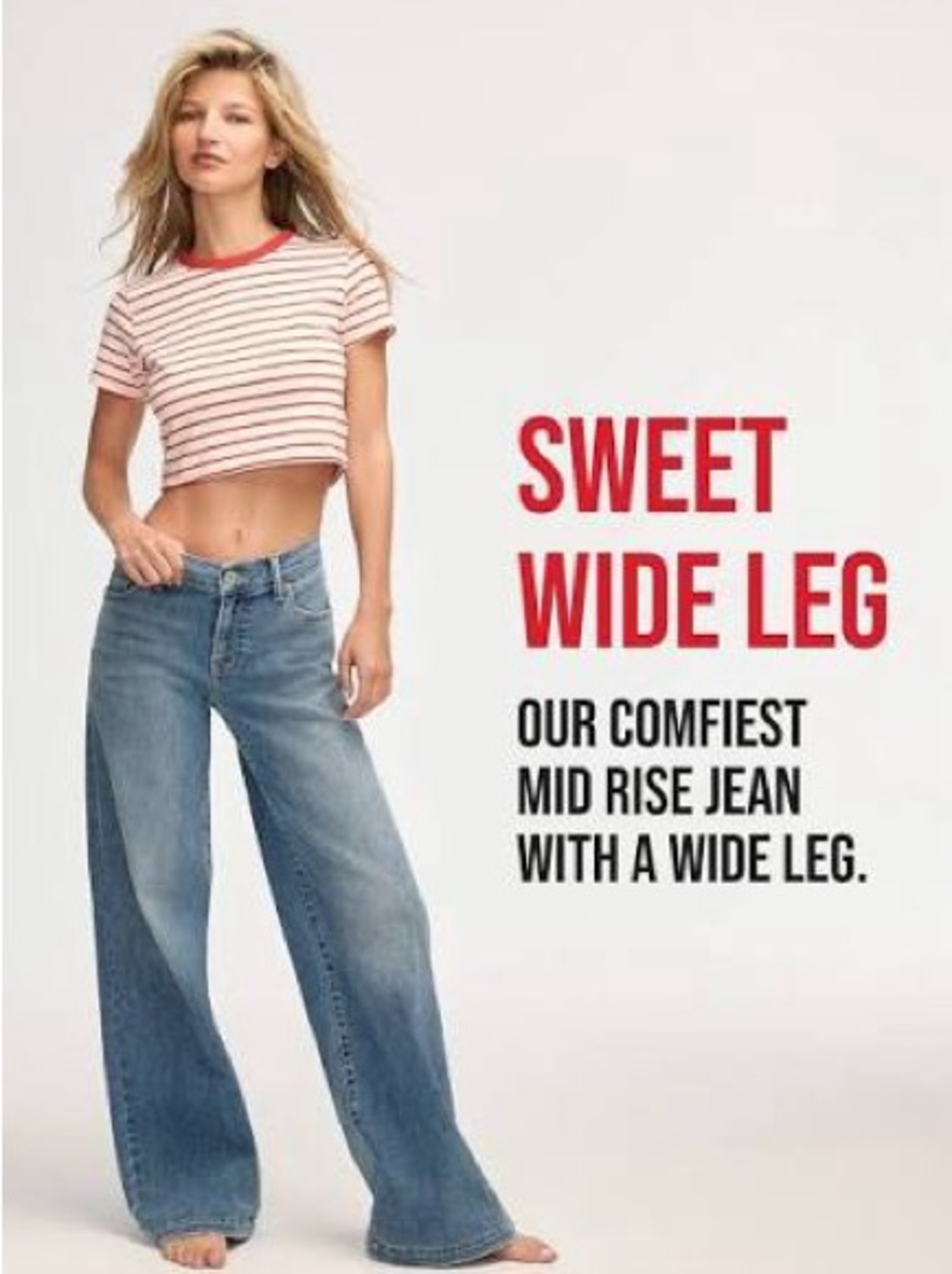 Lucky Brand Wide Leg Mid-Rise Jeans - Blue